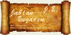 Jablan Bugarin vizit kartica